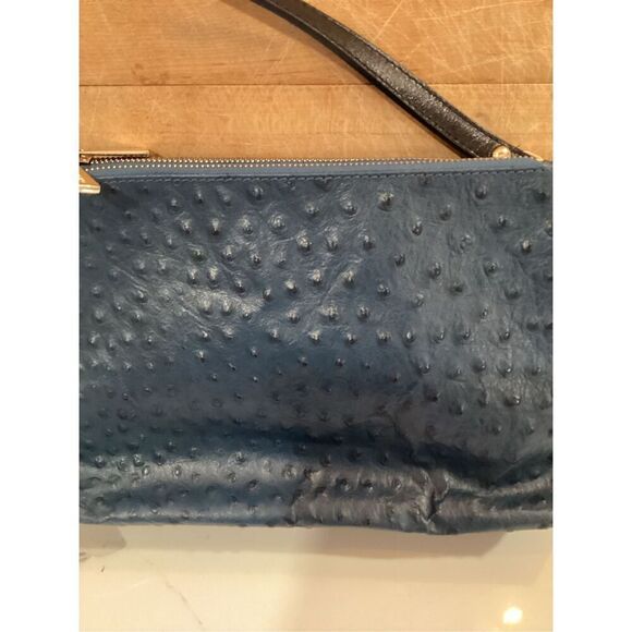 Genuine Leather Valentina Italian Bag Purse Handbag Navy - Picture 3 of 14